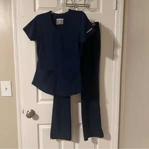 Skechers Barco Navy Blue Women's Scrub Set